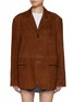 Main View - Click To Enlarge - TONYWACK - Suede Leather Tailored Jacket