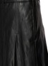  - TONYWACK - Pleated Faux Leather Midi Skirt