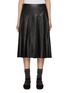 Main View - Click To Enlarge - TONYWACK - Pleated Faux Leather Midi Skirt