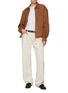 Figure View - Click To Enlarge - TONYWACK - Suede Leather Blouson Jacket