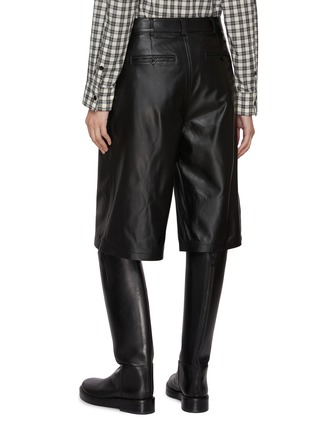 Back View - Click To Enlarge - TONYWACK - Leather Bermuda Shorts