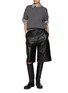 Figure View - Click To Enlarge - TONYWACK - Leather Bermuda Shorts