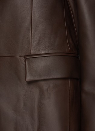  - TONYWACK - Single Breasted Leather Coat