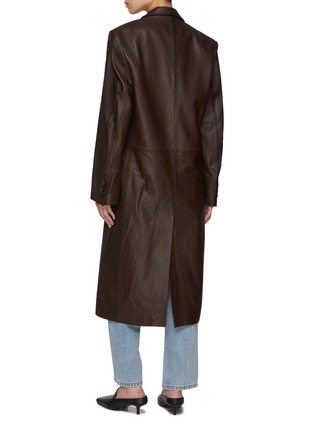 Back View - Click To Enlarge - TONYWACK - Single Breasted Leather Coat