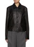 Main View - Click To Enlarge - TONYWACK - Single Breasted Leather Cropped Jacket