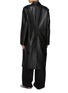 Back View - Click To Enlarge - TONYWACK - Double Breasted Leather Long Coat