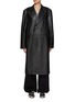 Main View - Click To Enlarge - TONYWACK - Double Breasted Leather Long Coat