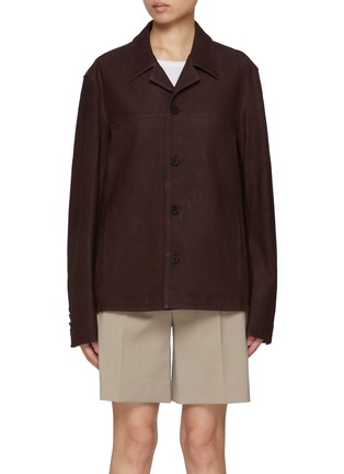 Main View - Click To Enlarge - TONYWACK - Nubuck Leather Jacket