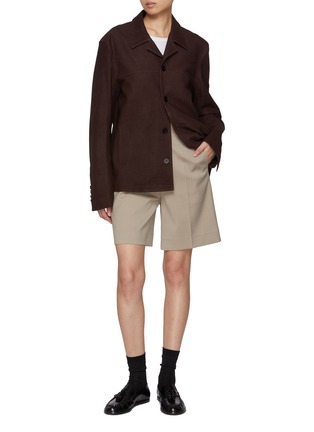 Figure View - Click To Enlarge - TONYWACK - Nubuck Leather Jacket