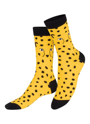 Detail View - Click To Enlarge - EAT MY SOCKS - Wild Cheetah Crew Socks