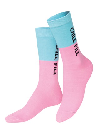 Detail View - Click To Enlarge - EAT MY SOCKS - Chill Pill Over the Calf Socks