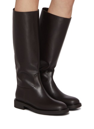 Figure View - Click To Enlarge - GIANVITO ROSSI - Ascott Calf Length Leather Boots