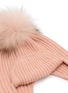 Detail View - Click To Enlarge - INVERNI - Pom Pom Cashmere Knit Earflap Beanie