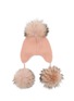 Main View - Click To Enlarge - INVERNI - Pom Pom Cashmere Knit Earflap Beanie