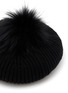 Detail View - Click To Enlarge - INVERNI - Pom Pom Cashmere Knit Beret