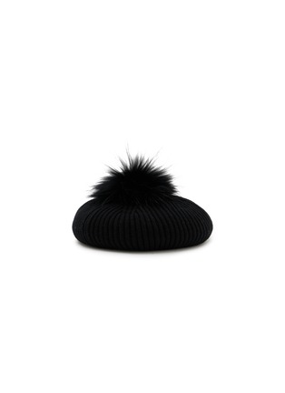 Main View - Click To Enlarge - INVERNI - Pom Pom Cashmere Knit Beret