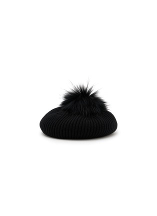 Figure View - Click To Enlarge - INVERNI - Pom Pom Cashmere Knit Beret