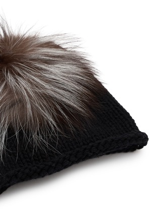 Detail View - Click To Enlarge - INVERNI - Pom Pom Cashmere Knit Beanie