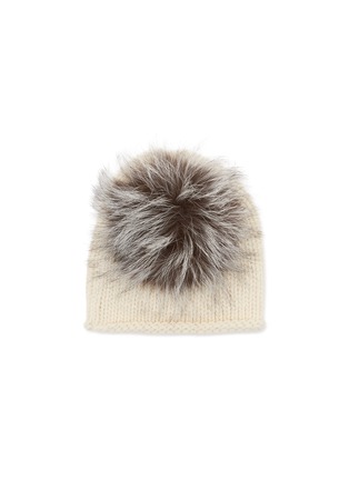 Main View - Click To Enlarge - INVERNI - Pom Pom Cashmere Knit Beanie