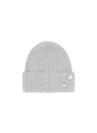 Main View - Click To Enlarge - INVERNI - Faux Pearl Embellished Cashmere Knit Beanie