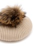 Detail View - Click To Enlarge - INVERNI - Pom Pom Cashmere Knit Beret