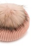 Detail View - Click To Enlarge - INVERNI - Pom Pom Cashmere Knit Beret