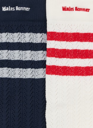 Detail View - Click To Enlarge - ADIDAS - X Wales Bonner Crochet Hi Sock — Set Of 2