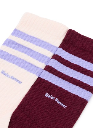 Detail View - Click To Enlarge - ADIDAS - X Wales Bonner Striped Socks — Set Of 2