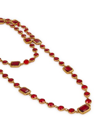 Detail View - Click To Enlarge - LANE CRAWFORD VINTAGE ACCESSORIES - 1980's Gold Toned Crystal Necklace