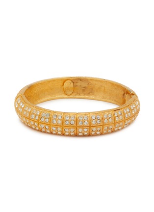 Main View - Click To Enlarge - LANE CRAWFORD VINTAGE ACCESSORIES - 1950's Gold Toned Crystal Bracelet