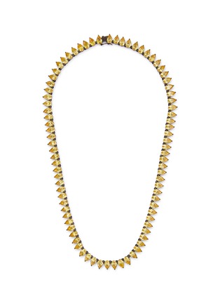 Main View - Click To Enlarge - LANE CRAWFORD VINTAGE ACCESSORIES - 1950's Sterling Sllver Crystal Necklace