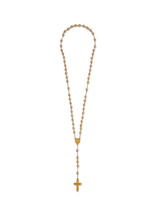 Main View - Click To Enlarge - LANE CRAWFORD VINTAGE ACCESSORIES - 1950's Gold Toned Crystal Necklace