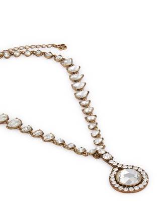 Detail View - Click To Enlarge - LANE CRAWFORD VINTAGE ACCESSORIES - 1970's Gold Toned Crystal Necklace