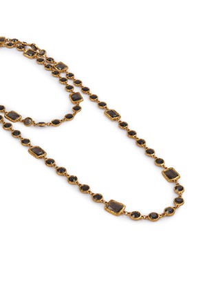 Detail View - Click To Enlarge - LANE CRAWFORD VINTAGE ACCESSORIES - 1980's Gold Toned Crystal Necklace