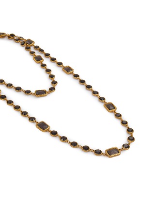 Detail View - Click To Enlarge - LANE CRAWFORD VINTAGE ACCESSORIES - 1980's Gold Toned Crystal Necklace