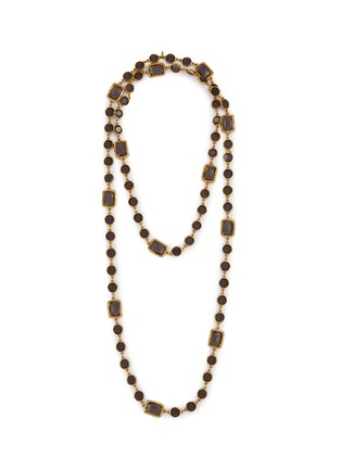 Main View - Click To Enlarge - LANE CRAWFORD VINTAGE ACCESSORIES - 1980's Gold Toned Crystal Necklace