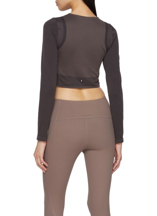 Back View - Click To Enlarge - ON - Studio Long Sleeve Knit Crop Top
