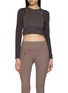 Main View - Click To Enlarge - ON - Studio Long Sleeve Knit Crop Top