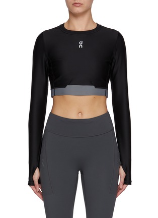 Main View - Click To Enlarge - ON - Train Long Sleeve Cropped Top