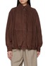 Main View - Click To Enlarge - LOEWE - Draped Suede Leather Shirt