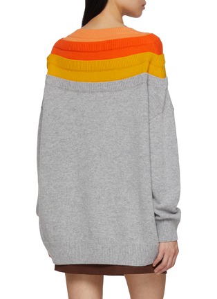 Back View - Click To Enlarge - LOEWE - Three Collar V-Neck Knit Sweater