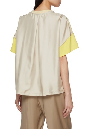 Back View - Click To Enlarge - LOEWE - Hybrid Cotton Silk T-Shirt