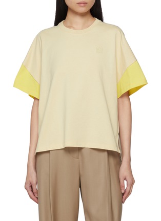 Main View - Click To Enlarge - LOEWE - Hybrid Cotton Silk T-Shirt