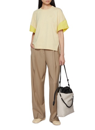 Figure View - Click To Enlarge - LOEWE - Hybrid Cotton Silk T-Shirt