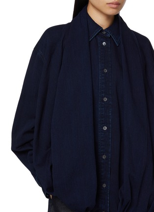  - LOEWE - Balloon Drape Dark Wash Denim Shirt