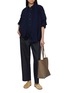 Figure View - Click To Enlarge - LOEWE - Balloon Drape Dark Wash Denim Shirt