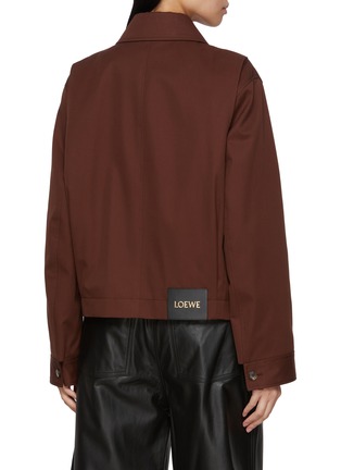 Back View - Click To Enlarge - LOEWE - Belted Cotton Silk Jacket