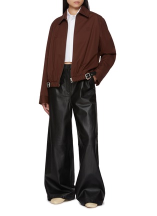 Figure View - Click To Enlarge - LOEWE - Belted Cotton Silk Jacket