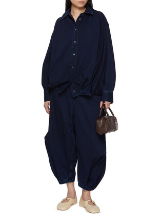 Figure View - Click To Enlarge - LOEWE - Draped Denim Jeans