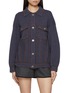Main View - Click To Enlarge - BARRIE - Oversized Cashmere Cotton Denim Jacket